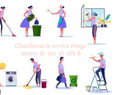 Nature cleanliness culture on the theme of cleanliness cleanliness is service