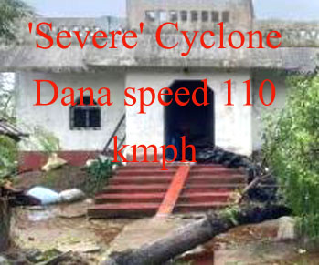 'Severe' Cyclone Dana speed 110 kmph